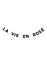 Бумажная гирлянда из букв Tak.sebe.prazdnik «LA VIE EN ROSE», чёрная, картон, 240 г/м², превью фото 1
