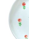 Тарелка ручной работы с бортиком Зайка с розовыми ягодками, белая, фарфор, 16 см, превью фото 3