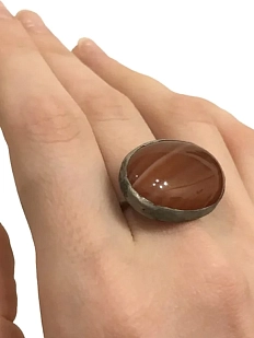 Кольцо ручной работы «Агат»