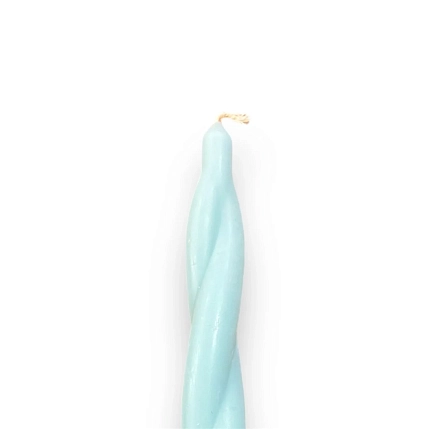 Свеча плетеная, голубая, фото 3.