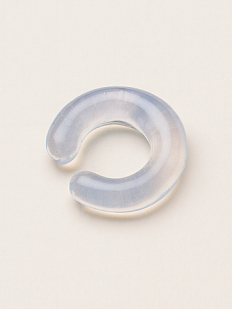 Кафф глянцевый, стекло, белый прозрачный