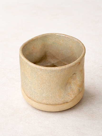 Стакан ручной работы, песочный, керамика, 300 мл, фото 4.