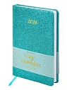 Ежедневник датированный 2026 BRAUBERG «Sparkle», бирюзовый, А5, превью фото 1