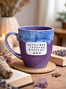 Кружка ручной работы Тата вытворяет/NF ceramics «Когда мне грустно, я колдую», фиолетовая, керамика, 400 мл, превью фото 2