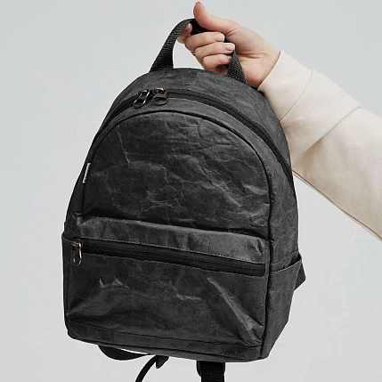 Рюкзак Ranzel Bags «Latifa Black», тайвек, чёрный, фото 2.