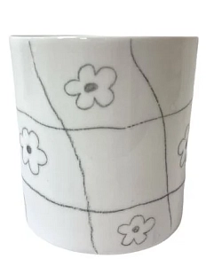 Стакан ручной работы Ладан керамика «Цветочки», полуфарфор, 200 мл