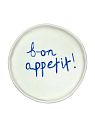 Тарелка ручной работы c надписью «Bon appetit!», керамика, 17 см, превью фото 1
