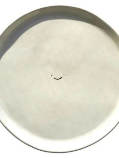 Тарелка ручной работы Ладан керамика «Смайлик», полуфарфор, 20 см