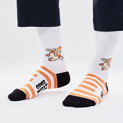 Носки «В меру упитанный мужчина», р-р 42-46, белые, фото 2.