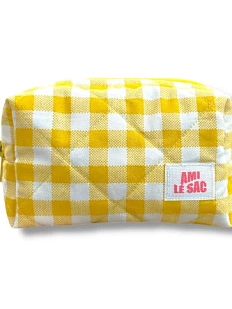 Косметичка ручной работы АМИ (Ami lé sac) «Bebesss», жёлтая клетка крупная
