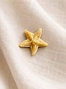 Брошь ручной работы Фарфор Булыгина «Морская звезда», бело-золотистая, превью фото 2