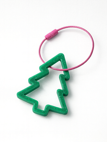 Брелок, обвес на сумку «Ёлочка», зелёный, 6 см, фото 3.