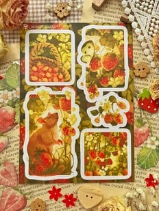 Стикерпак Лавкот «Мышка в клубнике», А6