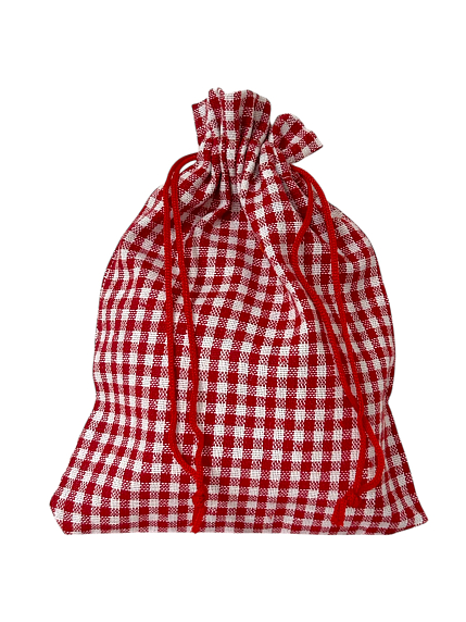 Мешочек подарочный «Клетка», красно-белый, фото 1.