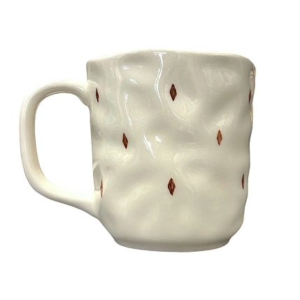 Кружка ручной работы Ким керамика с росписью Лягушка в сером жабо, фарфор, 350 мл, фото 2.