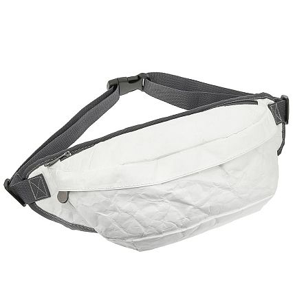 Поясная сумка Ranzel Bags «Baggy White», тайвек, белая, фото 1.