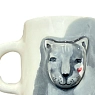 Кружка ручной работы Мария Гордеева с фигуркой «Кот», керамика, серая с разводами, 350 мл, превью фото 2