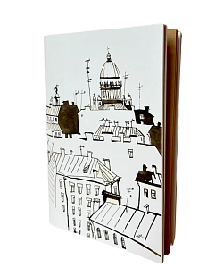 Блокнот Elizabeth Madar  «Сквозь крыши», черно-белый, 40 листов