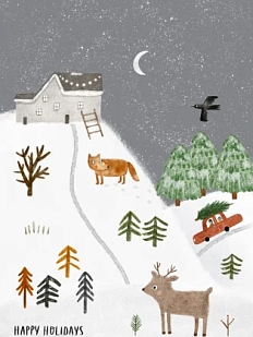 Постер интерьерный Оксана Степова «Happy Holidays», А2