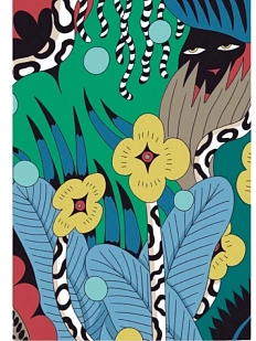 Открытка Валя Карнавалова «В тени цветов», односторонняя, А6