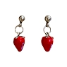 Серёжки-гвоздики с клубничками, нержавеющая сталь, превью фото 1
