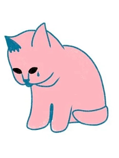 3D Стикер на телефон Pablo Radini «Плачущий кот», объёмный