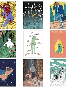 Набор авторских открыток, Валя Карнавалова 9 шт.