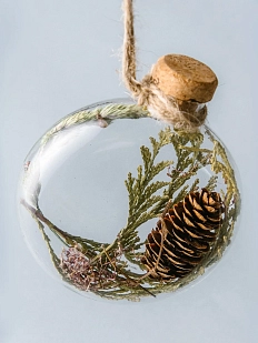 Ёлочный шар-панно Зачарованные шары «Вечнозеленый», 8 см