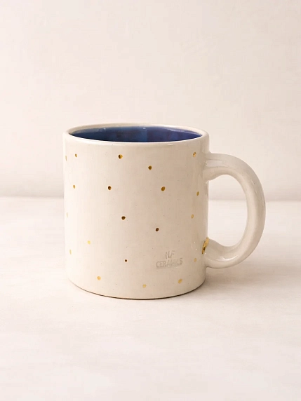 Кружка ручной работы Тата вытворяет/NF ceramics «Вокруг пи*дец, а я молодец», белая, керамика, 450 мл, фото 3.