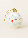Ёлочная игрушка шар расписной «Снежный дом», 7 см, превью фото 1