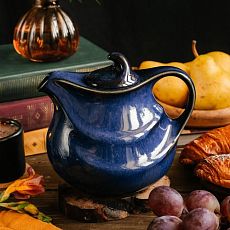 Заварочный чайник ручной работы Цветок Фригг VELES «Небо Валинора», фарфор, 1100 мл