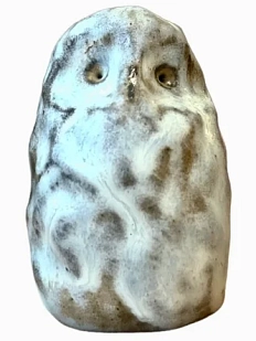 Статуэтка ручной работы Кимбриа «Сова», маленькая, белая, керамика