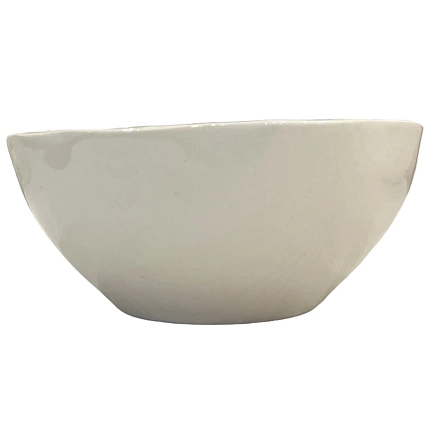 Глубокая тарелка ручной работы Slowday Ceramics в голубой цветочек с сердечками, полуфарфор, фото 4.