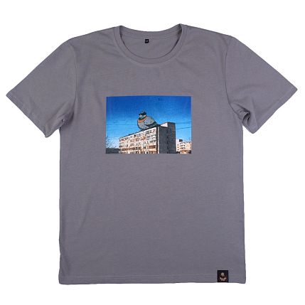 Футболка Barking Store «Курлык», XL муж., серый, фото 1.