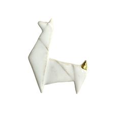 Брошь ручной работы «Лама оригами», Partala ceramics