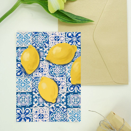 Открытка DARI DARI «Лимоны на Азулежу», А6, фото 2.