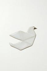 Брошь ручной работы «Голубка оригами», Partala ceramics