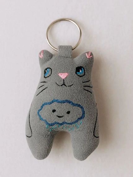 Брелок Колдовская игла «Кот с тучкой», фото 1.