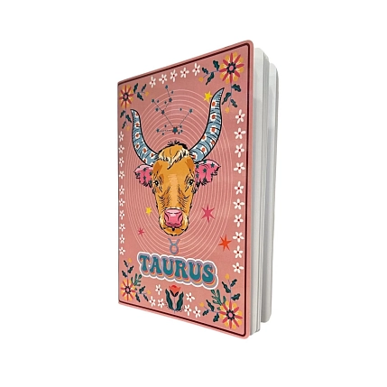 Тетрадь DARI DARI со знаком зодиака «Телец», А5, 40 листов, розовый, фото 1.