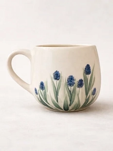 Кружка ручной работы Верба керамика «Гиацинт», круглая, керамика, 250 мл