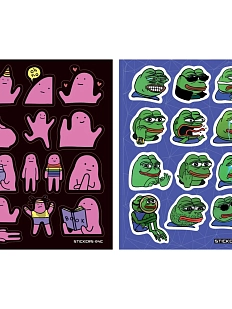 Набор стикерпаков 2 шт.: «Blobby», «Pepe»