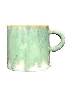 Кружка ручной работы «Мятные подтёки», фарфор, 250 мл