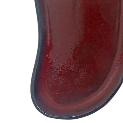 Блюдце ручной работы бордовое, керамика, 20 см, фото 2.