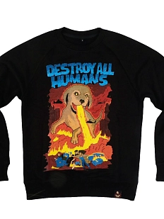 Свитшот Barking store «Догзилла», чёрный, XL муж.