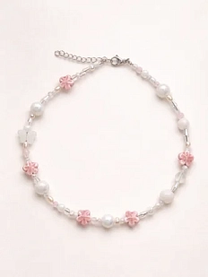 Чокер Pet Polly Pocket «Цветочки», розовый