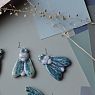 Брошь ручной работы Муха, сине-зелёная, керамика, превью фото 2