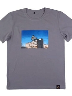 Футболка Barking Store «Курлык», XL муж., серый