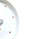 Тарелка ручной работы с бортиком Лисёнок в жабо с сердечками, белая, фарфор, 13 см, превью фото 3