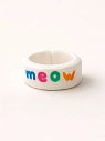 Кольцо ручной работы Радость Рядом «Meow», полимерная глина, превью фото 1