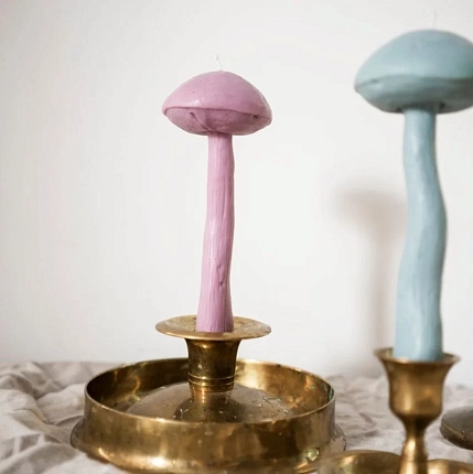 Свеча «Гриб Подберёзовик» лилового цвета, фото 4.